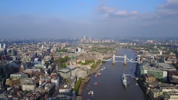 Vista Aérea Incrível Cidade Londres Cima Incluindo Maioria Dos Edifícios — Vídeo de Stock