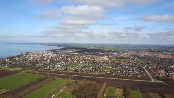 Geweldige Luchtfoto Van Het Land Van Zweden Van Bovenaf Buurt — Stockvideo