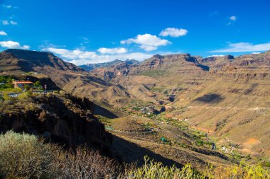 Güzel doğa görünümü üzerinde Gran canaria