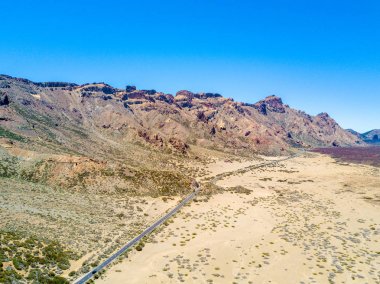 Teide Yanardağı'ı çölden Tenerife adasında