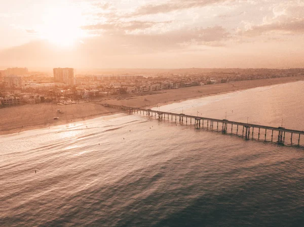 Venice beach Los Angeles güneş doğarken — Stok fotoğraf