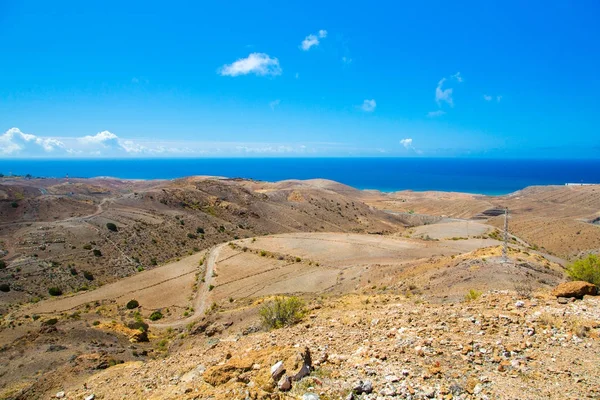 西班牙大加那利岛的岩石地标的美丽的看法 — 图库照片