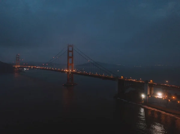Vista Deslumbrante Ponte Golden Gate São Francisco Cima Com Ilha — Fotografia de Stock