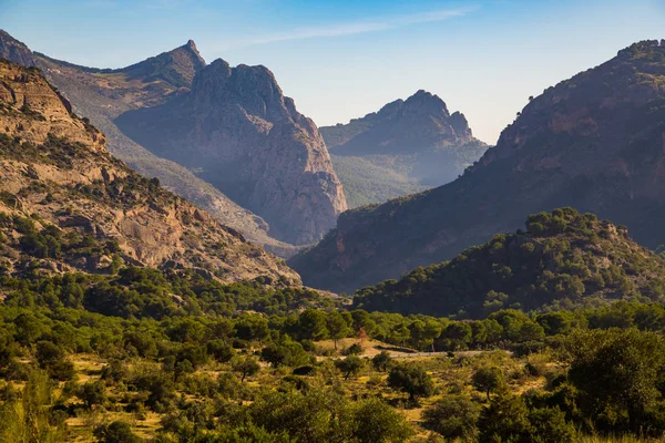Überblick Über Die Montserrat Berge Aus San Jeroni Sicht Nahe — Stockfoto
