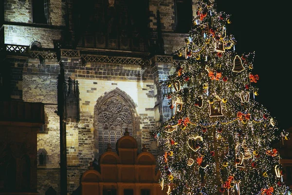 Nochebuena Bernkastel Kues Alemania Foto Estilo Retro Textura Papel Añadido — Foto de Stock