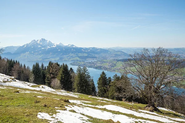 Weergave Van Prachtige Natuur Bergen Van Zwitserland — Stockfoto