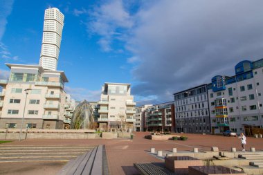 Turning Torso gökdelen ile Batı liman alanı