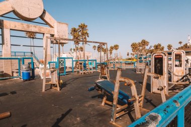 Venice beach tarafından kas beach Los Angeles. Amerika Birleşik Devletleri. 10 Nisan 2017.
