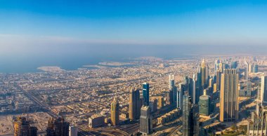 Dubai şehir sabah sahne