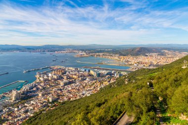 Top of Rock'tan Gibraltar, Havaalanı ve deniz kanal önce şehirde üzerinde görünümünden şaşırtıcı.