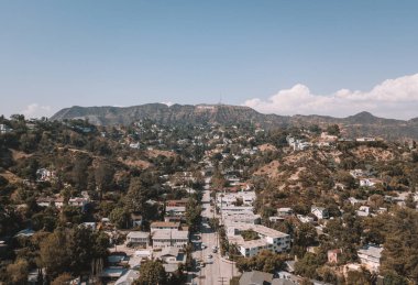 Los Angeles bölgesinde Hollywood işareti