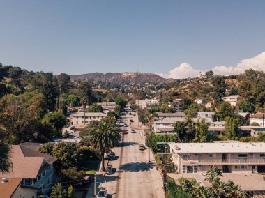 Los Angeles bölgesinde Hollywood işareti