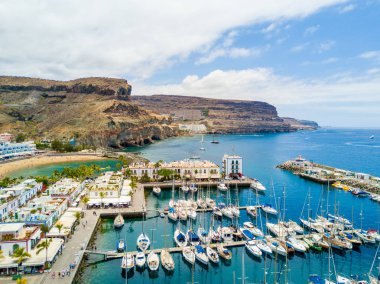 Puerto Mogan kasaba Gran Canaria ada