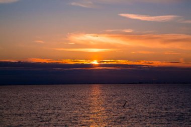 Oresunds Köprüsü'nde Günbatımı 