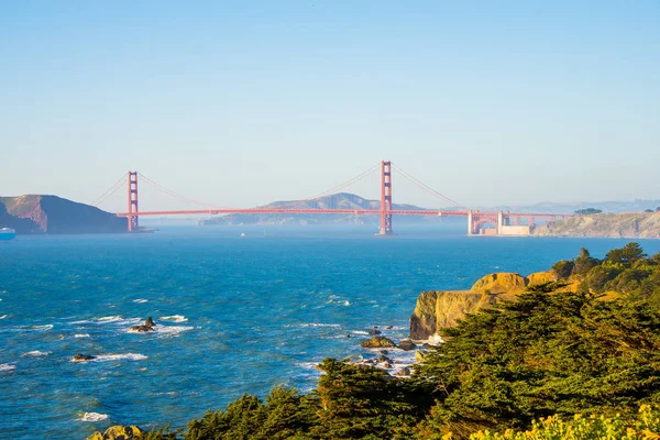 Hermosa Vista Bahía San Francisco Con Puente Golden Gate Mirar —  Fotos de Stock