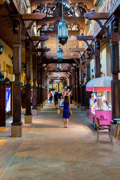 Вид Souk Madinat Jumeirah Madinat Jumeirah Включает Себя Два Отеля — стоковое фото