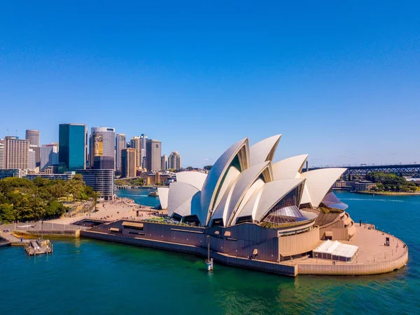 Beau Panorama Sur Quartier Portuaire Sydney Avec Pont Harbour Jardin — Photo