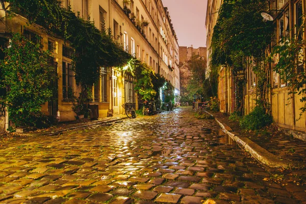 Paris Frankrijk April 2016 Prachtige Oude Straat Parijs Met Retro — Stockfoto