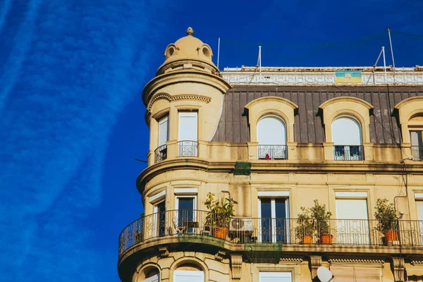 Uitzicht Barcelona Huis Spanje Laietana Naam Van Belangrijke Verkeersader Oude — Stockfoto