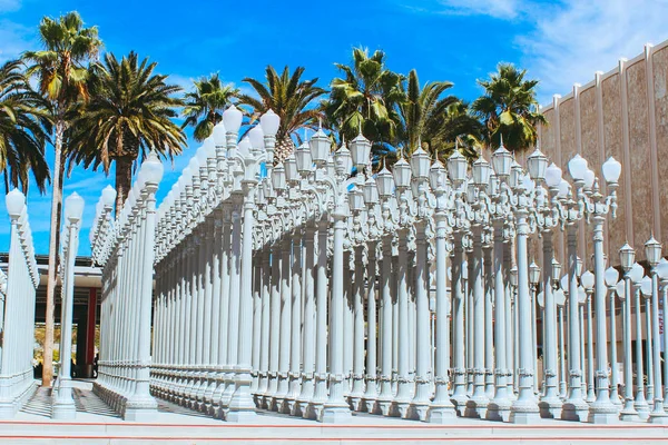 Scultura Urban Light Los Angeles County Museum Art Los Angeles — Foto Stock