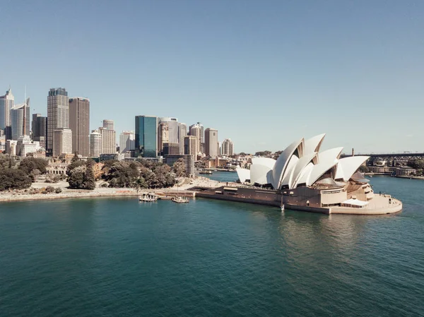 Incroyable Vue Aérienne Ville Sydney Haut Avec Pont Harbour Opéra — Photo