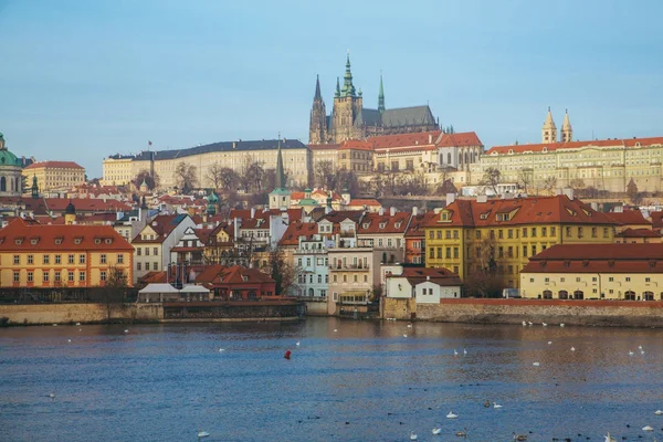 Vue Sur Château Prague Pont Charles République Tchèque — Photo