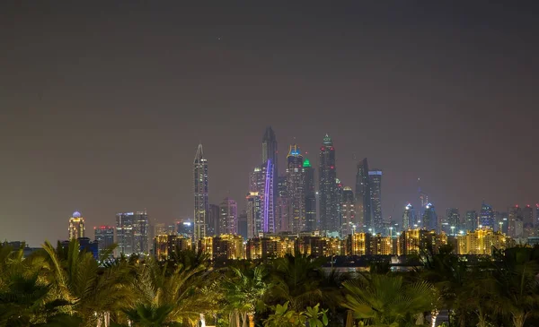 Dubai Night View Vista Panorámica Desde Torre Burj Khalifa Dubai — Foto de Stock