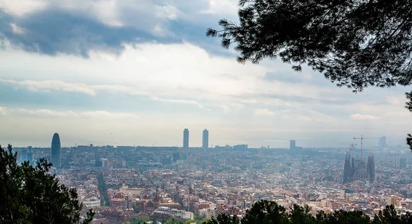 Vue Aérienne Ville Barcelone Espagne — Photo