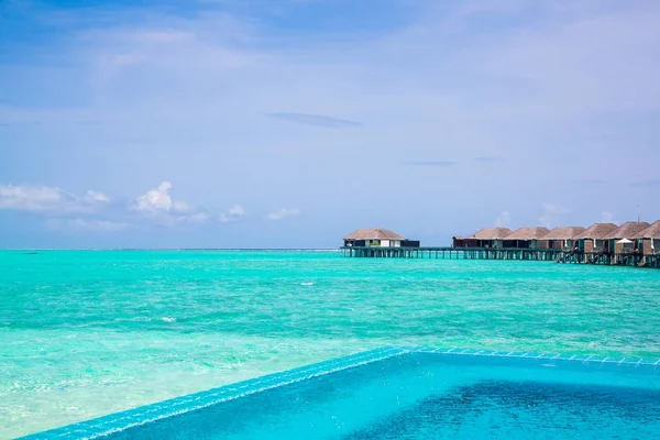 무한대 수영장 몰디브 아름다움에서 개념입니다 놀라운 — 스톡 사진