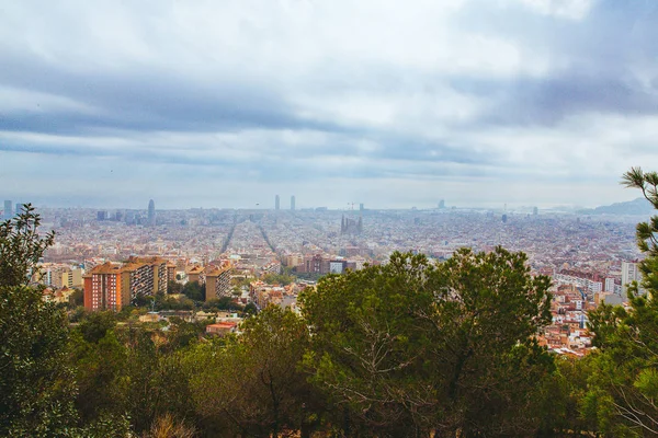 Vue Aérienne Ville Barcelone Espagne — Photo