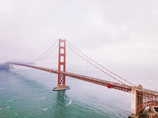 Hermosa Escena Aérea Del Puente Golden Gate San Francisco Desde —  Fotos de Stock