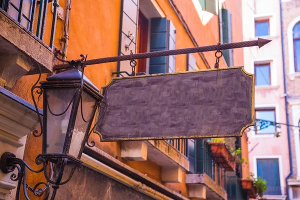 Винтажный Знак Пиццерии Венеции Италия Абсолютно Пуст Готов Любому Ваших — стоковое фото