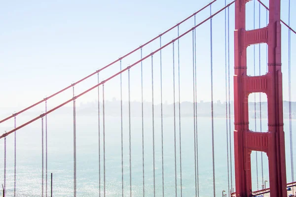 Szczegóły Dotyczące Mostu Golden Gate San Francisco Kalifornii Usa Zobacz — Zdjęcie stockowe