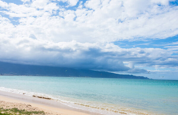 Beautiful wild beach view on the island of Maui, Hawaii
