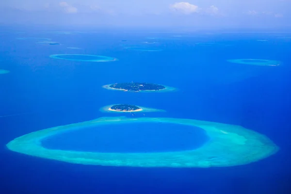 Increíble Vista Aérea Las Islas Atolón Desde Arriba Cerca Mauricio —  Fotos de Stock