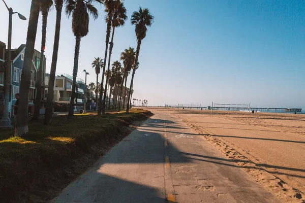 Венеція Біч Гарний Лос Анджелесі Велосипеди Road Вниз Океан Недалеко — стокове фото