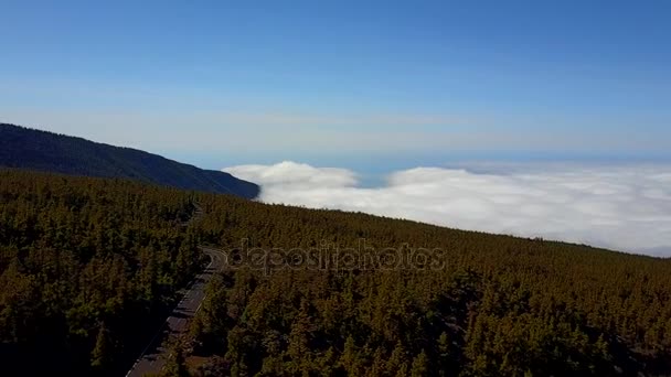 Belle vue aérienne sur le Pico del Teide, Tenerife. Le sommet du volcan avec des montagnes en dessous .