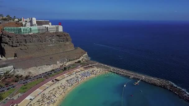 Pláž Tossa Mar Krásný Letní Den Costa Brava Španělsko — Stock video