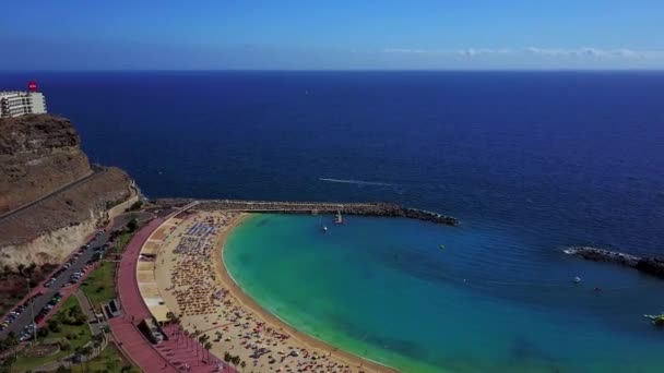 Kumsalda Tossa Mar Içinde Bir Güzel Yaz Gün Costa Brava — Stok video