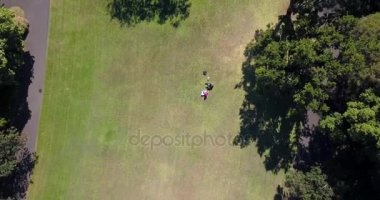 Sydney park ortasında parkta yalan insanlar güzel manzarasına. Piknik yapmayı.