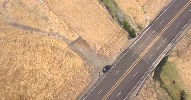 美国加利福尼亚州农村的一个玉米田鸟瞰图 — 图库视频影像
