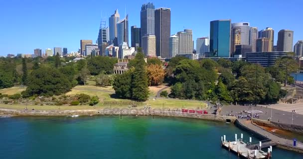 Pohled Sydney Harbour Některými Trajekty Procházející Sydney Opera House Sydney — Stock video