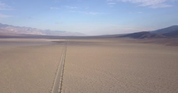 Luchtfoto Zout Bekken Death Valley Van Dantes Vista Wijs Californië — Stockvideo