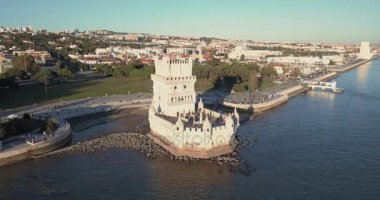 Lizbon, Portekiz Hava Belem Kulesi görünümü