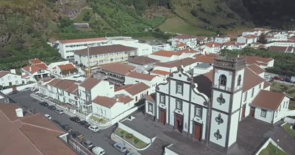 Mooie Gezellig Stadje Eilanden Van Azoren Portugal Het Midden Van — Stockvideo