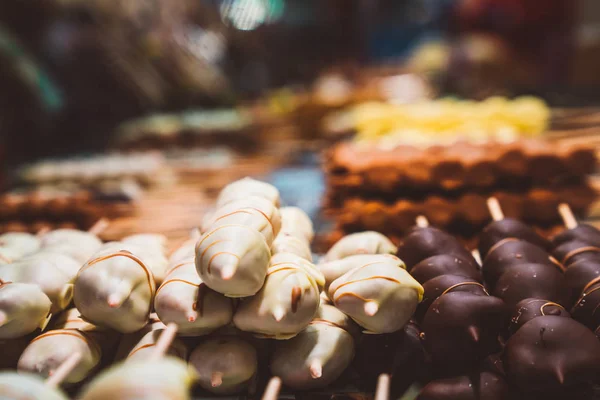 Navidad Mercado Lujo Deliciosa Selección Alimentos Tantos Caramelos Dulces Chocolates —  Fotos de Stock