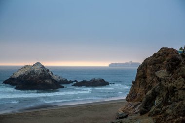 Maersk tanker gemi San Francisco bay California, ABD dışında olacak. 10 Nisan 2017.