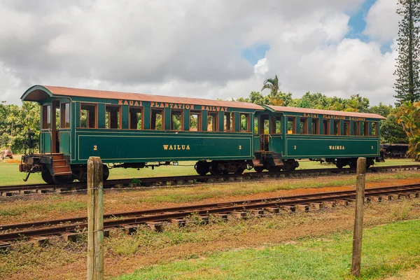 Kauai États Unis Avril 2017 Hawaï Île Wailua Train Wagon — Photo