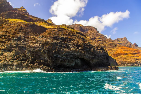 美丽的美景 壮观的 巴利海岸悬崖上的考艾岛 夏威夷 — 图库照片