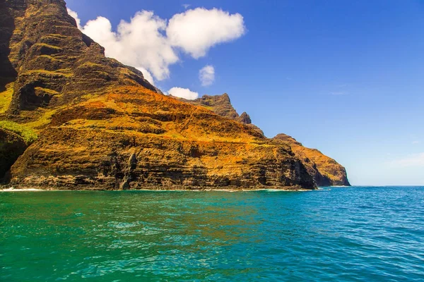 Bela Vista Das Espetaculares Falésias Costa Pali Ilha Kauai Havaí — Fotografia de Stock